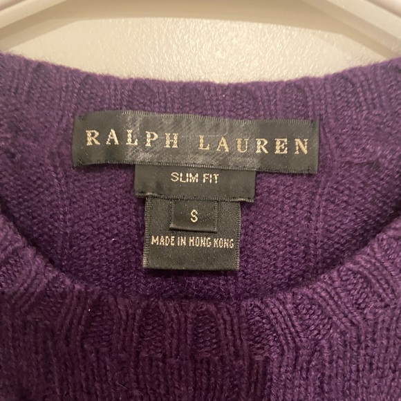 ASO Kate Middleton. Ralph Lauren Black Label Cable-knit Cashmere Sweater Size S - Picture 10 of 11